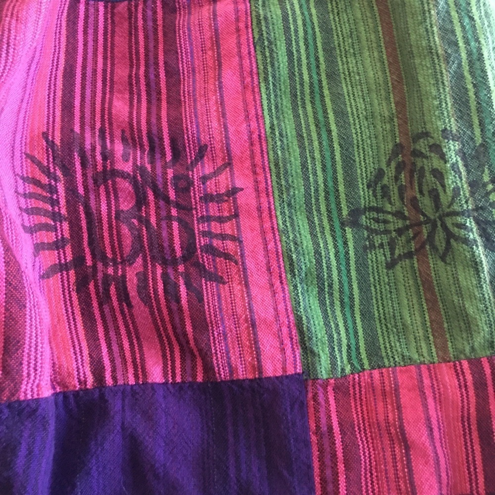 Harem Patchwork Baggy Hippie Pants with Big Box Pockets Size Small Boho - Picture 13 of 15